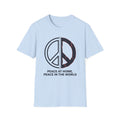 Peace at Home, Peace in the World T-Shirt — Peace Symbol Graphic Tee