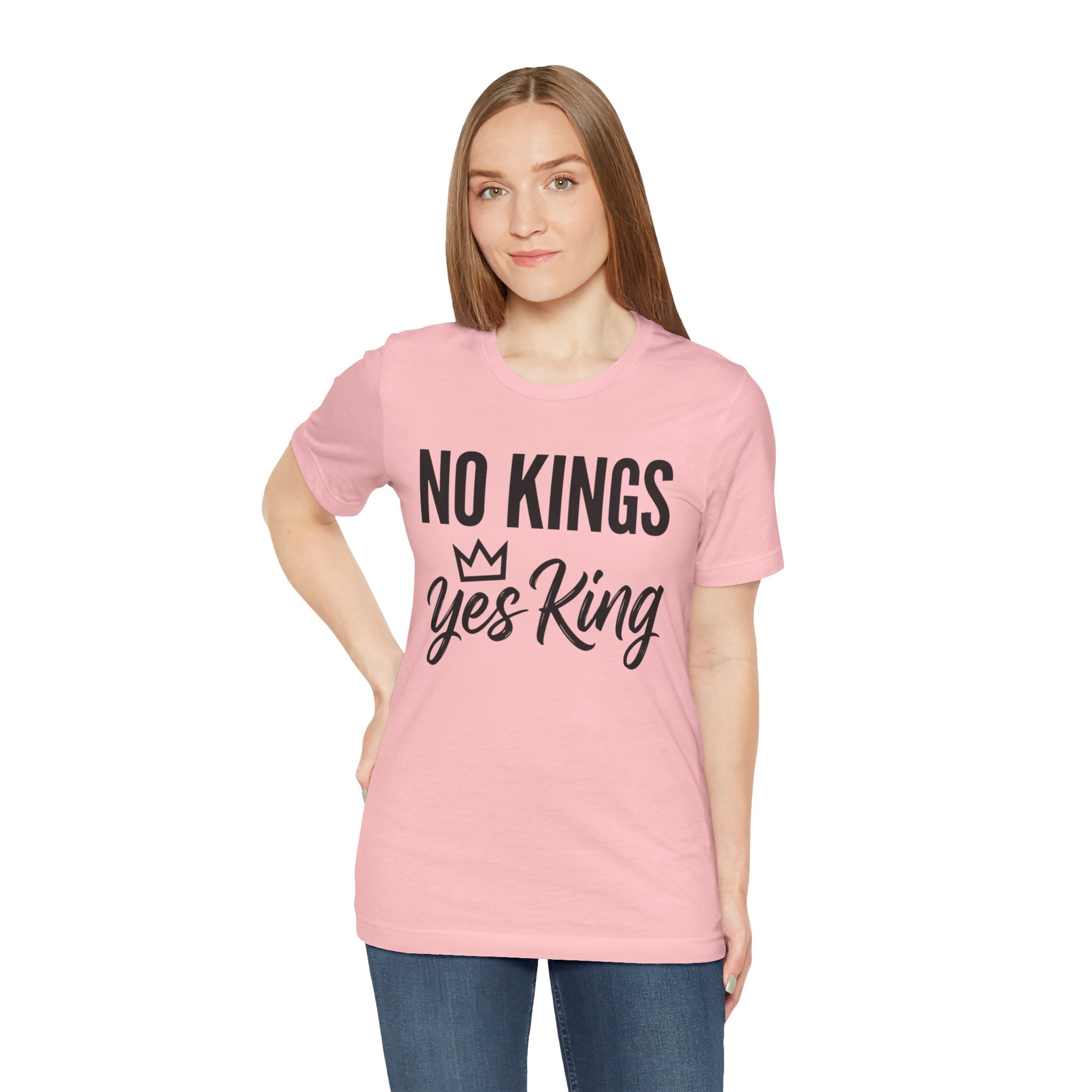 No Kings Yes King T-Shirt – Empowering Crown Graphic Tee